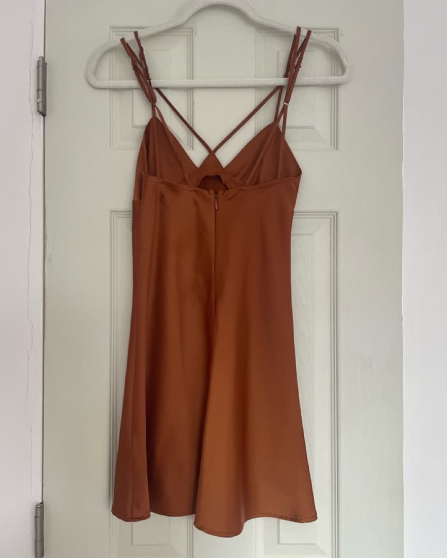 Orange/bronze UO Mini Dress - Image 3