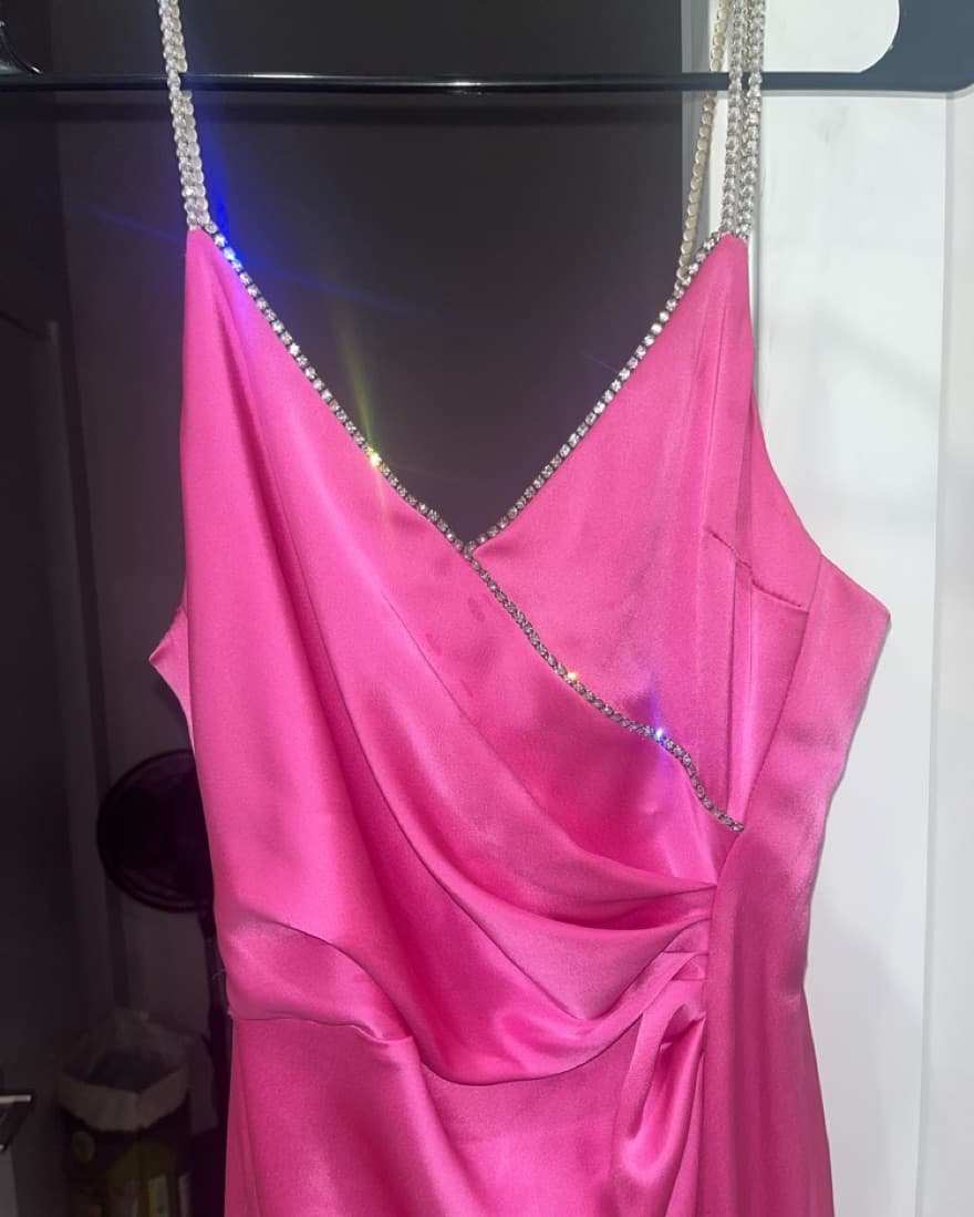 David Koma London Pink Crystal Gown - Image 3