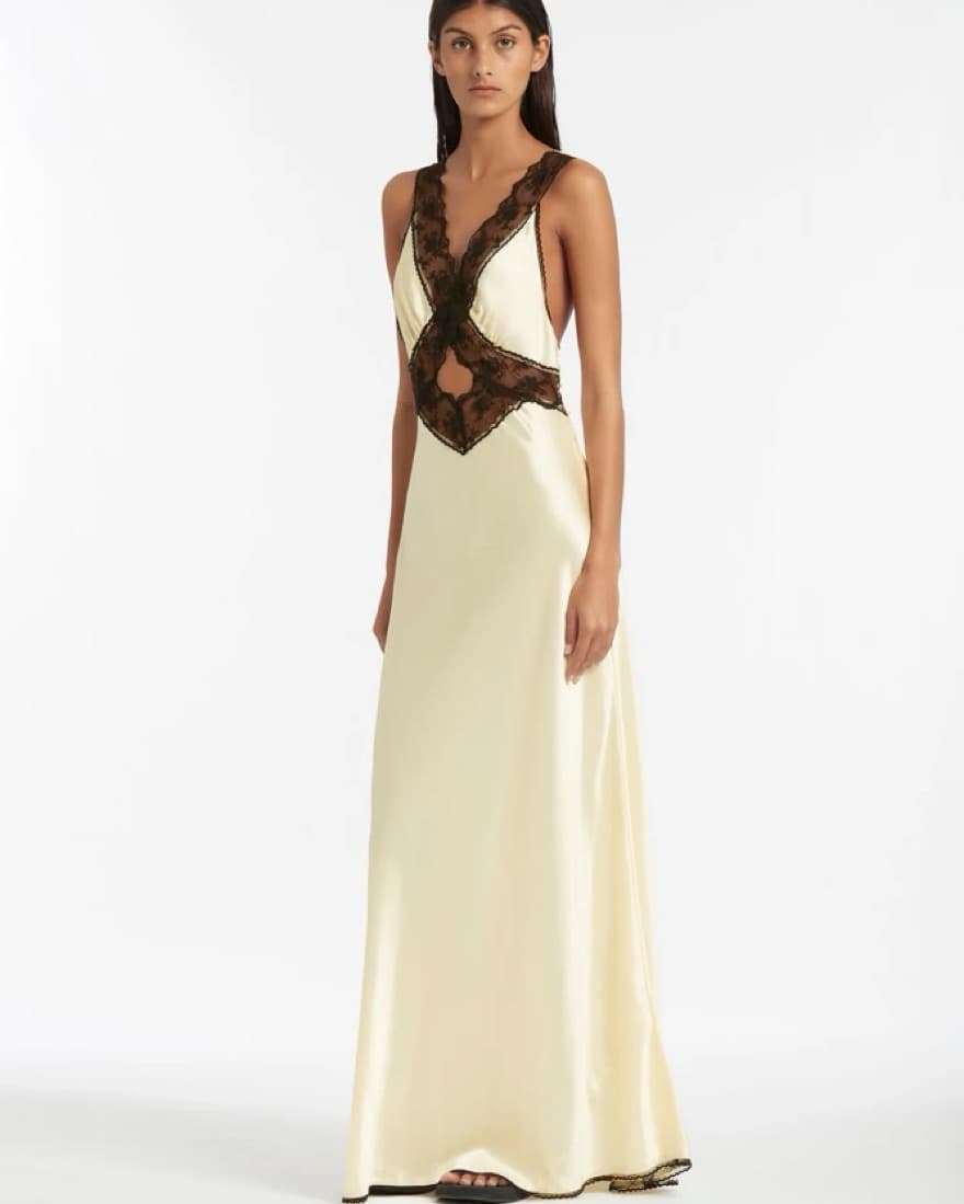 Sir Willa White & Black Silk Dress - Image 1