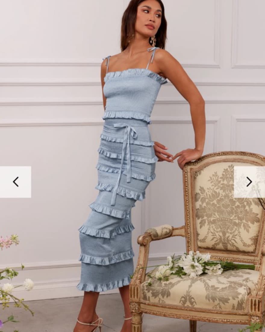 V. Chapman Lily Dress in Cashmere Blue - Image 2