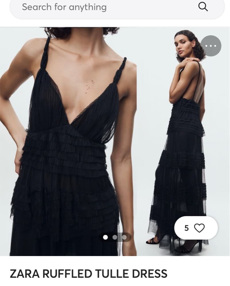 Zara Ruffld Tulle Dress - Image 2