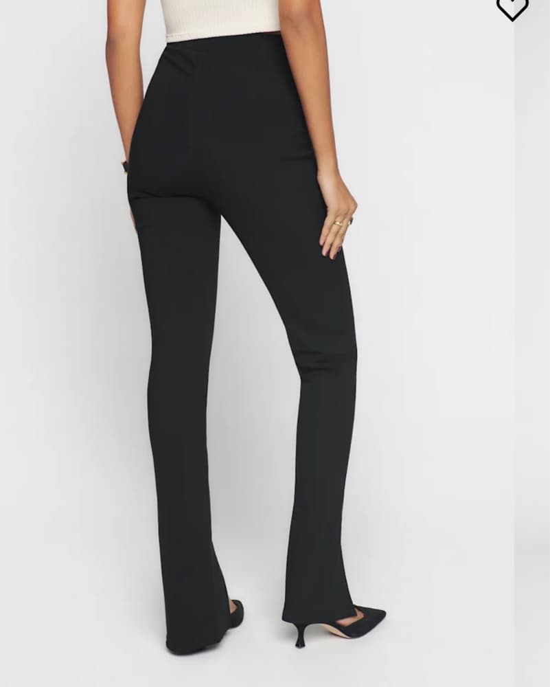 Reformation Black Fletcher Pant Sz XS - Image 3