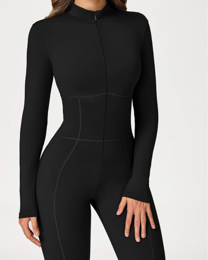 Black Fleece Lined Ski Suit - Image 1