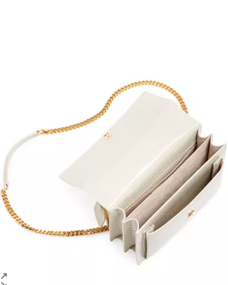 YSL White Croc crossbody Bag - Image 3