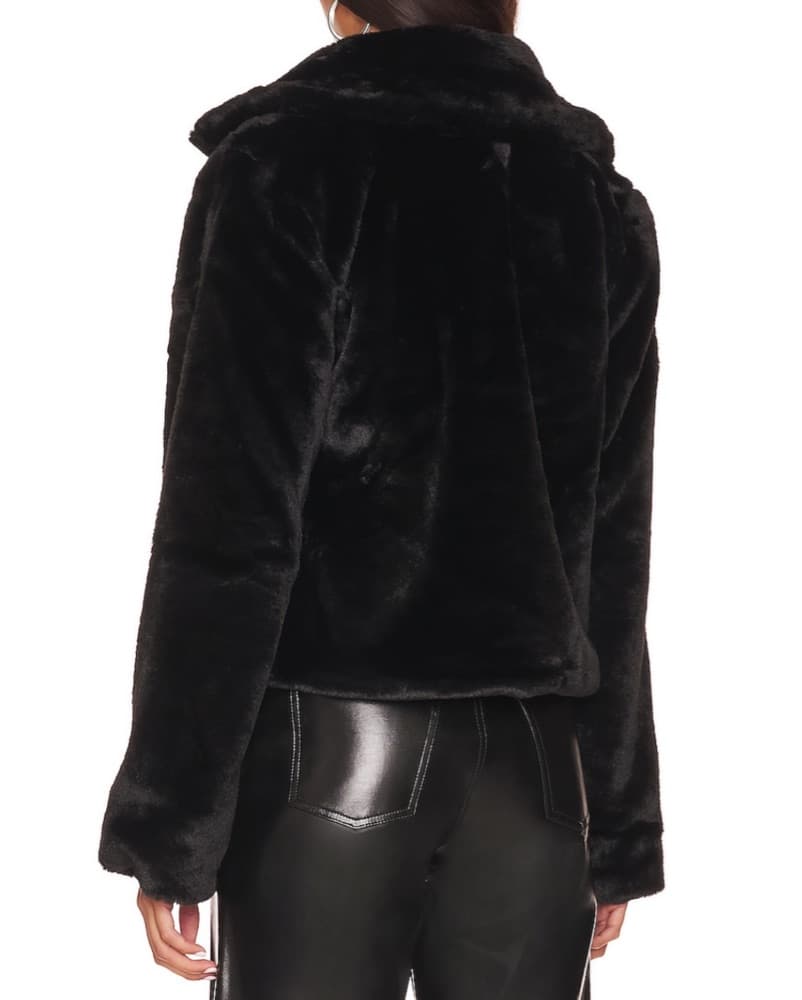 Faux Fur Black Jacket - Image 2