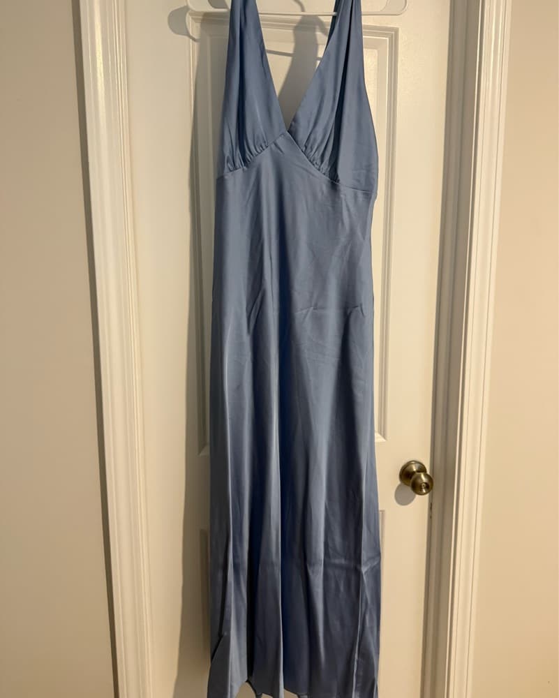 Abercrombie Blue Formal Dress Cowl Back - Image 2