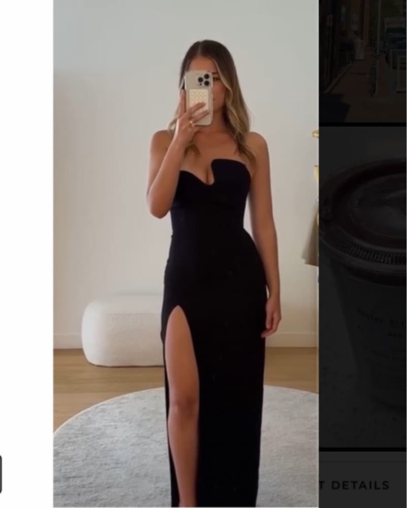 Amanda Uprichard Black Strapless Gown - Image 5