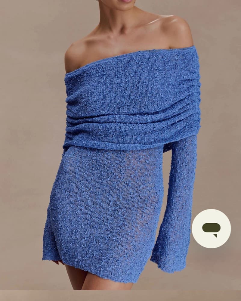 Meshki Blue Mesh Dress - Image 1