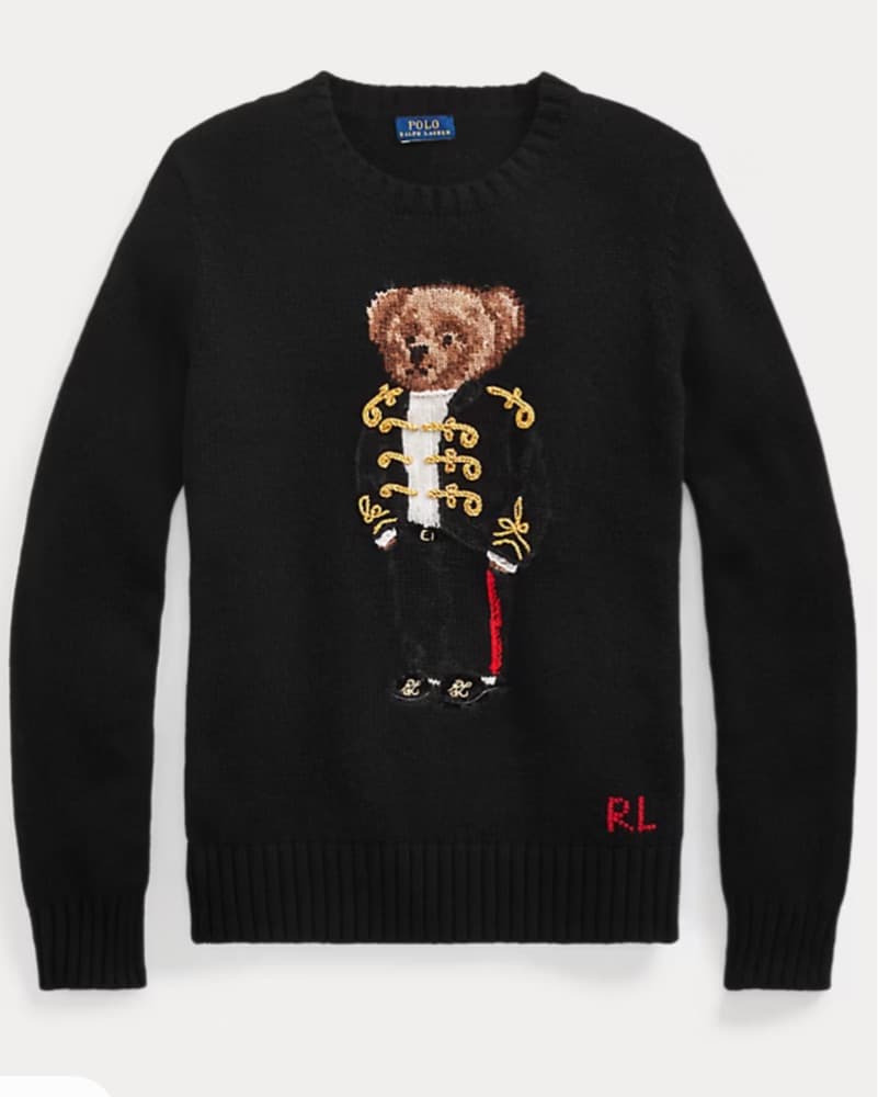 Polo Ralph Lauren Bear Black Jumper - Image 4