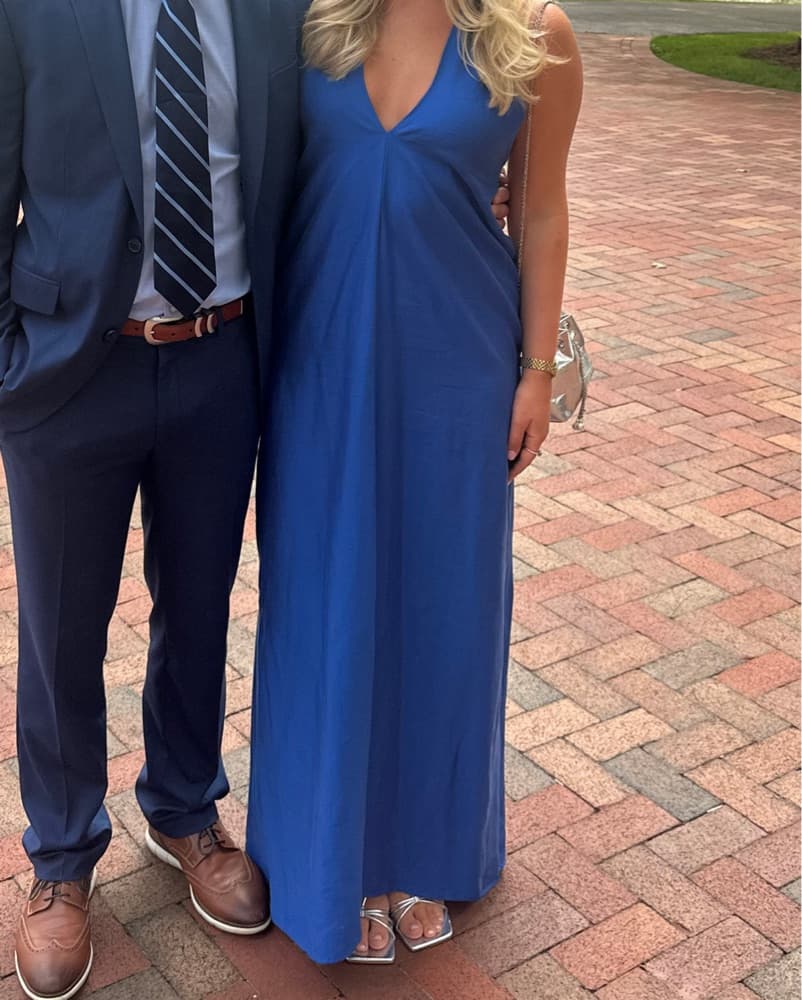 Halter Backless Maxi Dress - Image 1