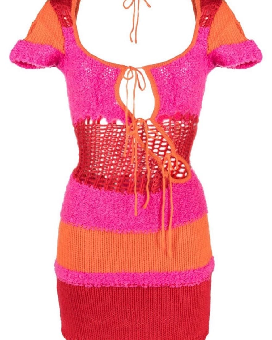 Danielle Guizio Cut Out Knit Dress - Image 6