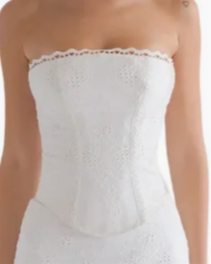 House Of Cb White Eyelet Lace Corset - Image 3