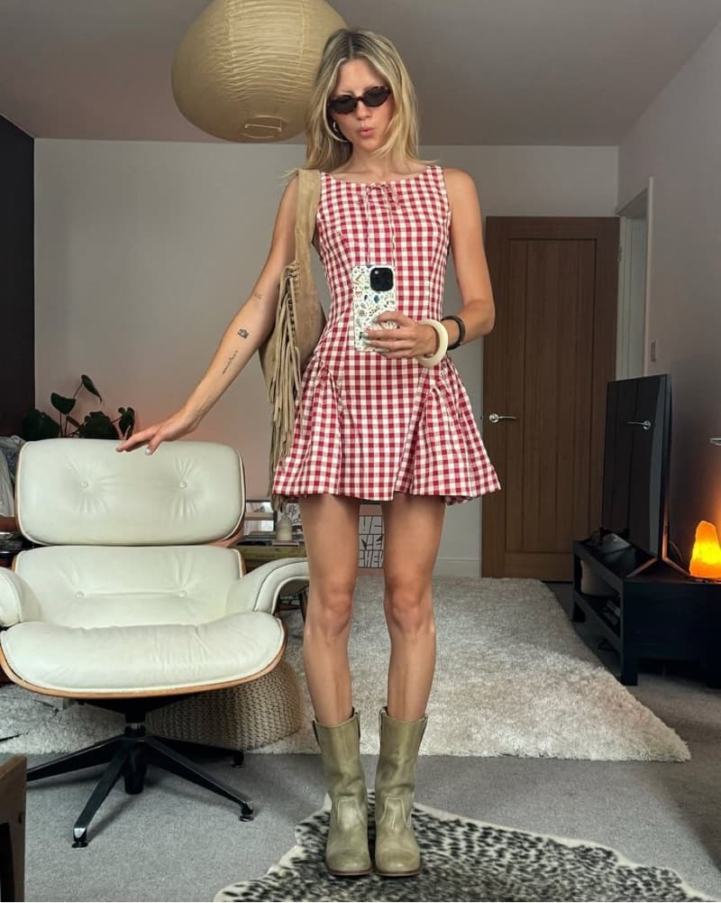 For Love & Lemons Gingham Mini  - Image 4