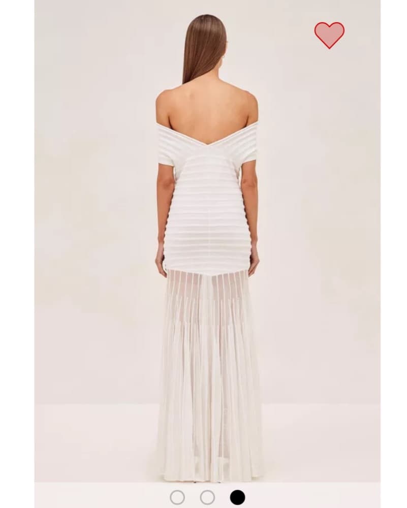 Alexis White Off-Shoulder Gown  - Image 2