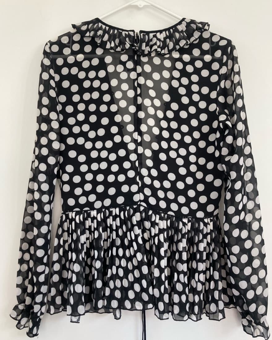 peplum plunge blouse - Image 3