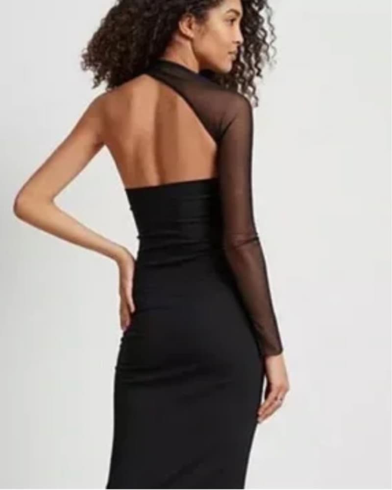 Mesh Sleeve Midi Marcella Nyc Dress - Image 4