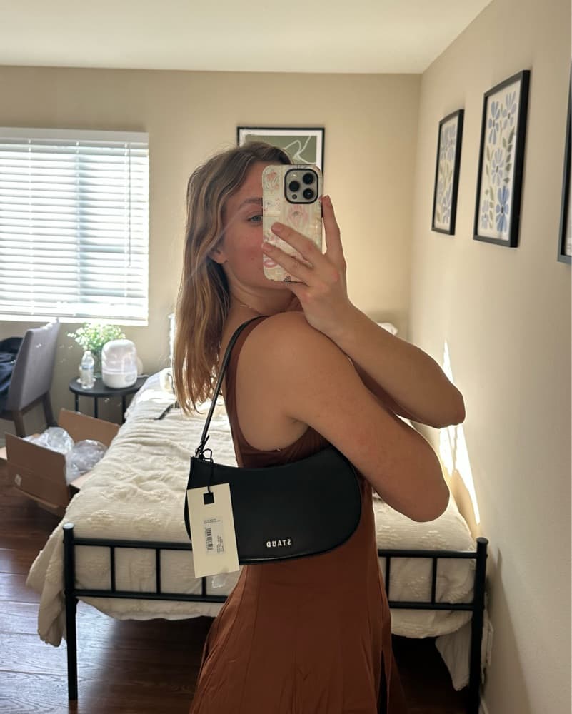 Staud black leather bag - Image 2