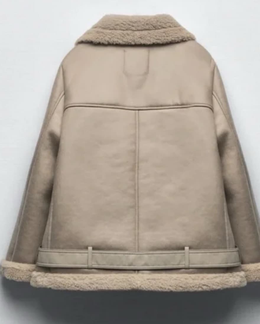 Zara Shearling Fur Jacket - Image 2