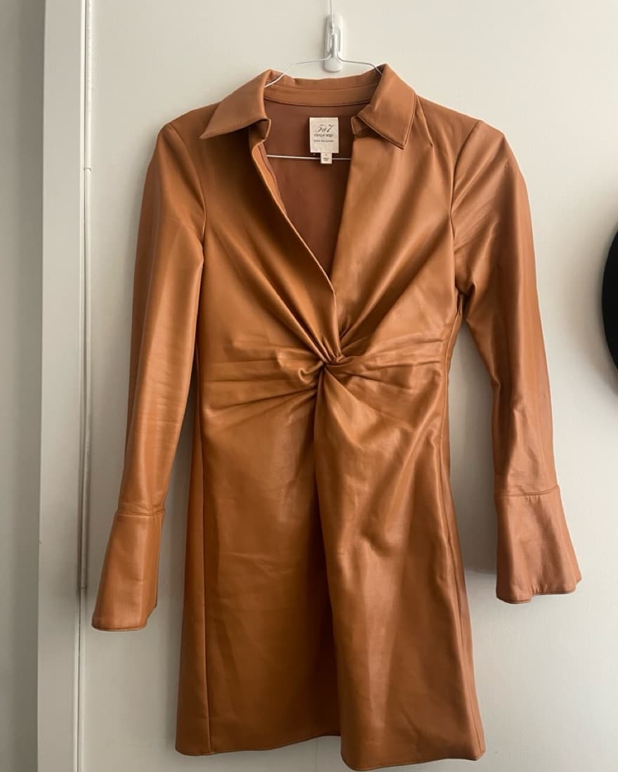 Cinq à Sept Faux Leather Mini Dress - Image 3