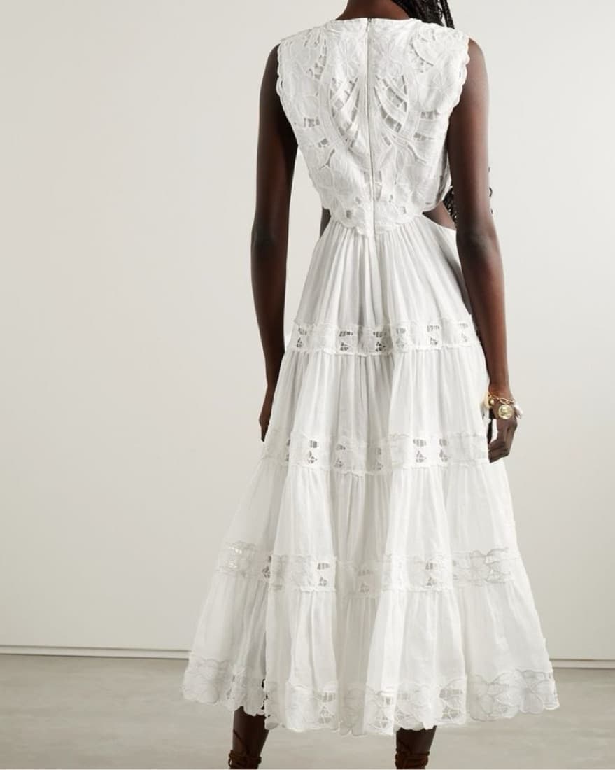 Zimmermann Cassia Lace Trim Midi - Image 2