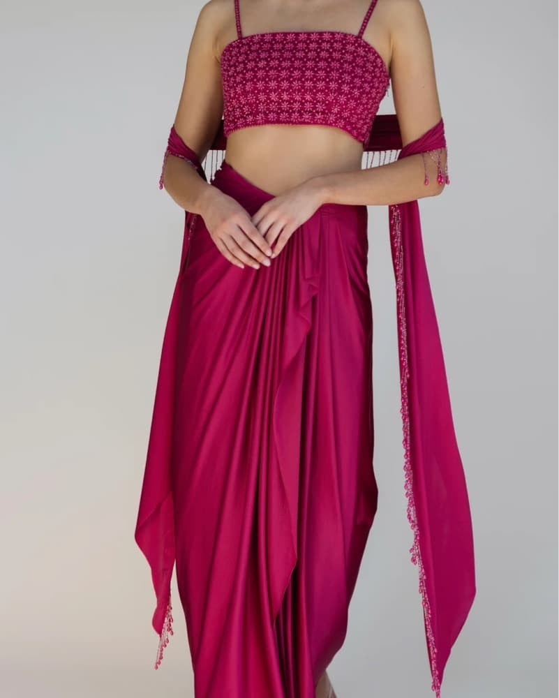 Sani sister Pearl Beaded Lehenga - Image 1