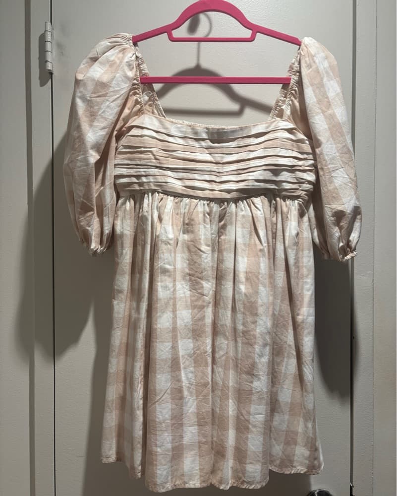 Striped Puff Sleeve Dress - Image 2
