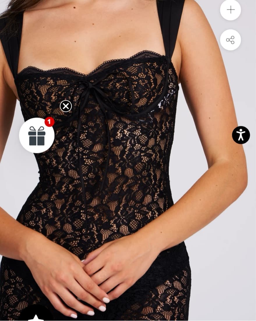 Black lace Maxi Dress - Image 2
