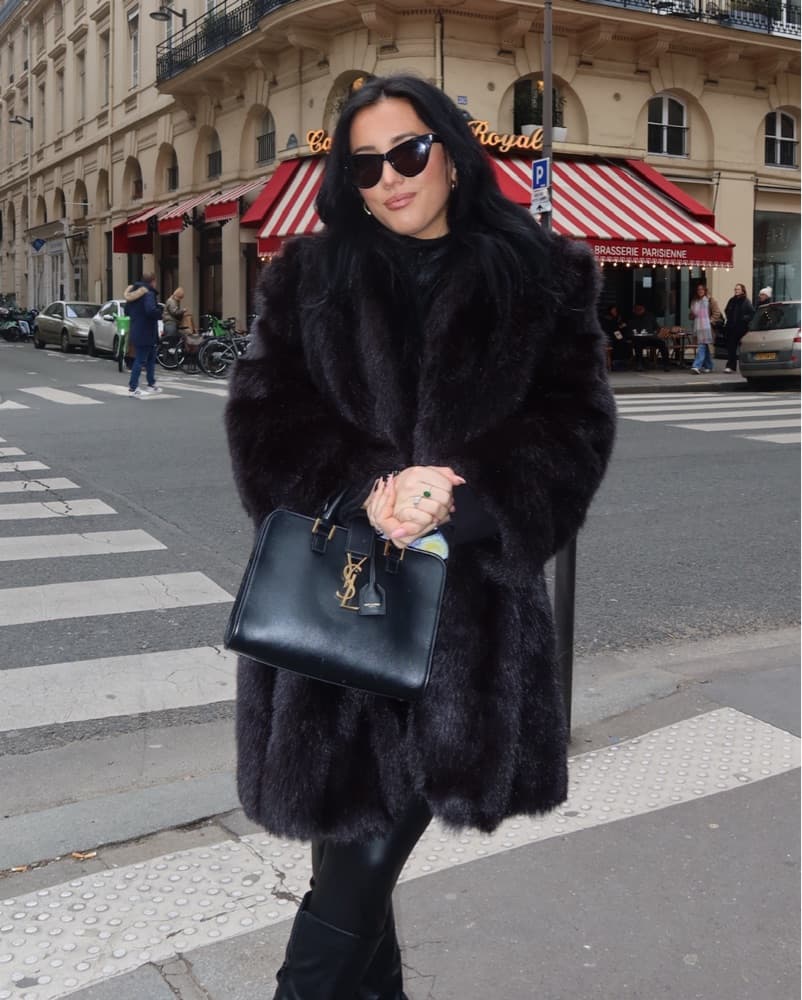 Vintage Black Fur Coat - Image 1