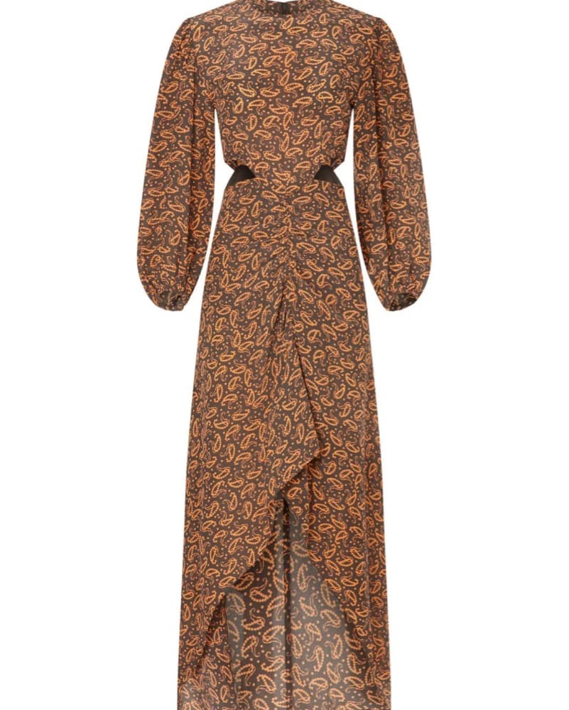 Maje Paisley Print High Low Dress - Image 5