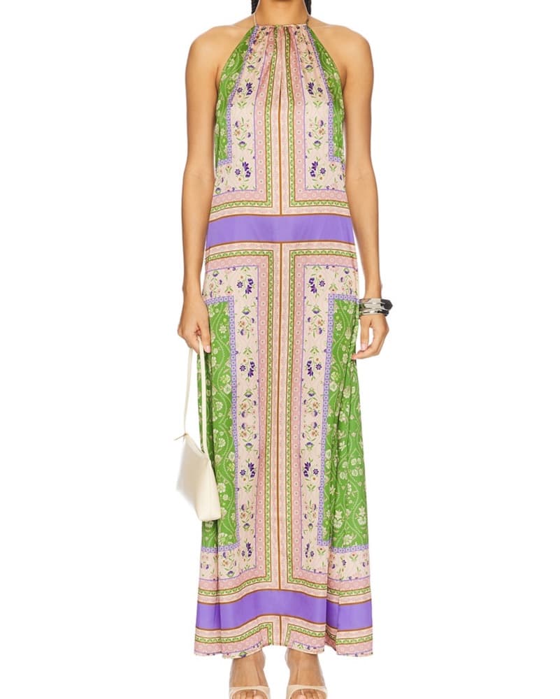 Satin Halter Maxi Dress - Image 2