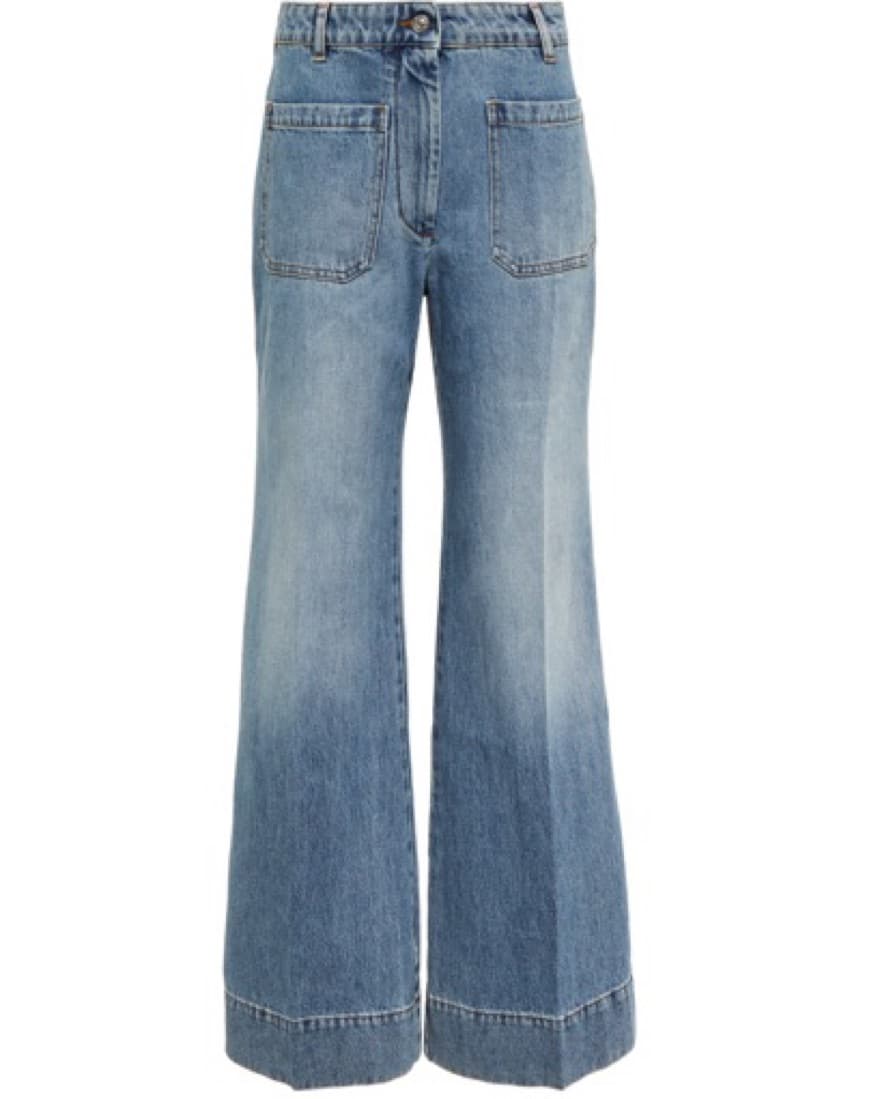 VICTORIA BECKHAM High Rise Wide Leg Jean - Image 2