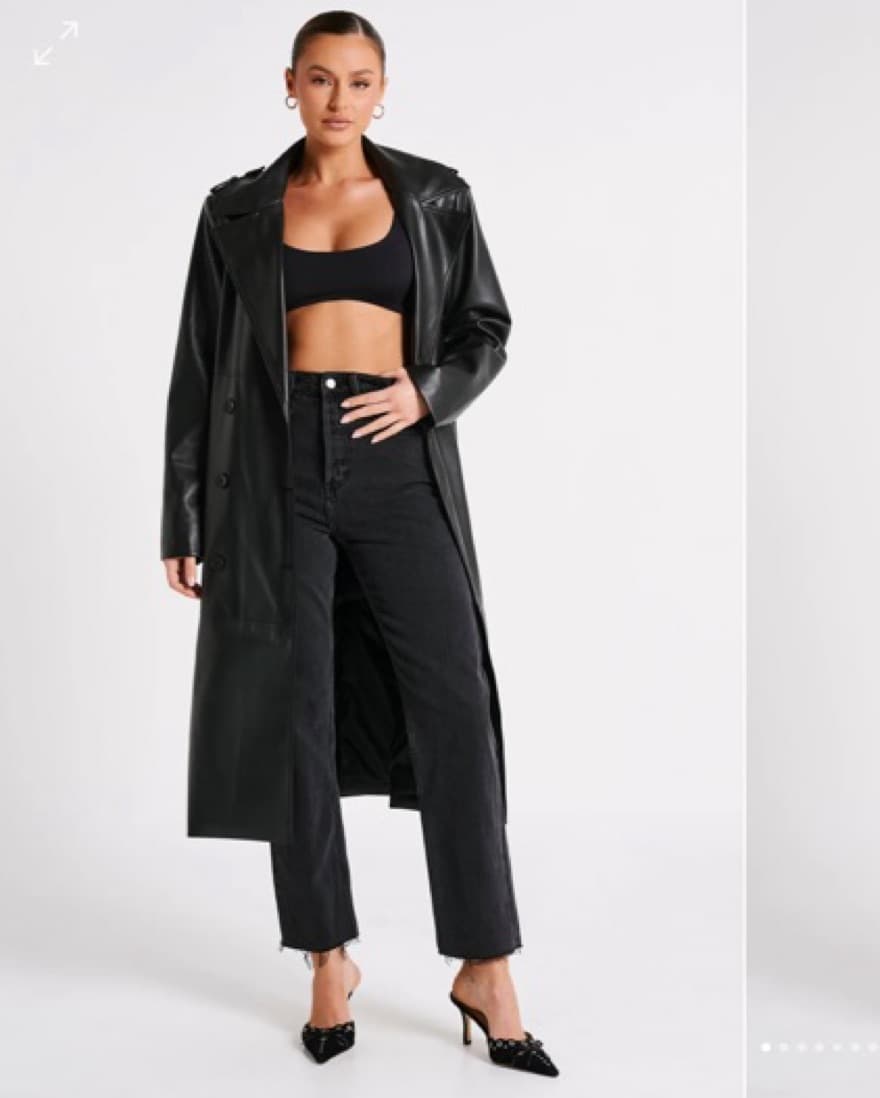 Vegan Leather Trench Coat  - Image 5