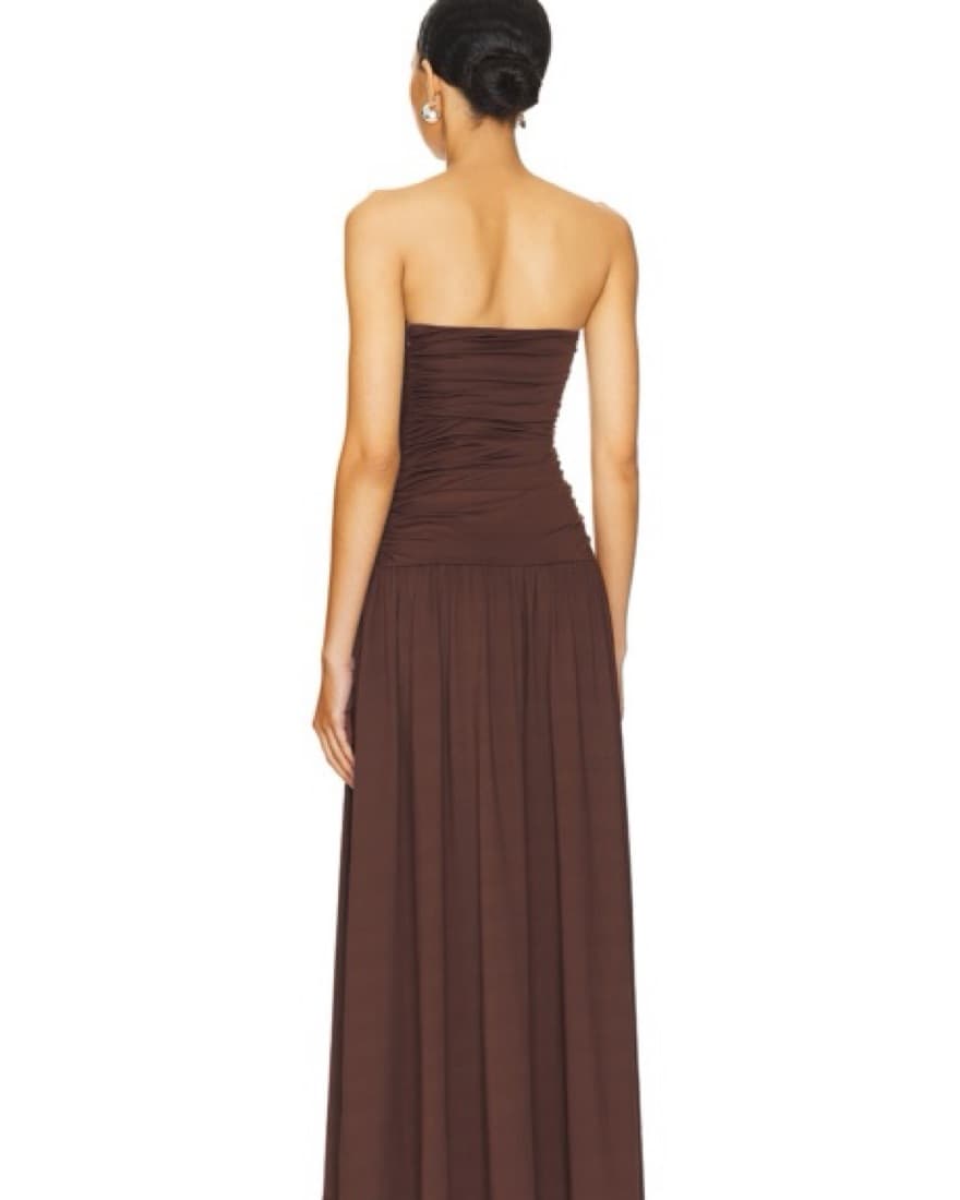 Elegant Brown Maxi Dress - Image 3