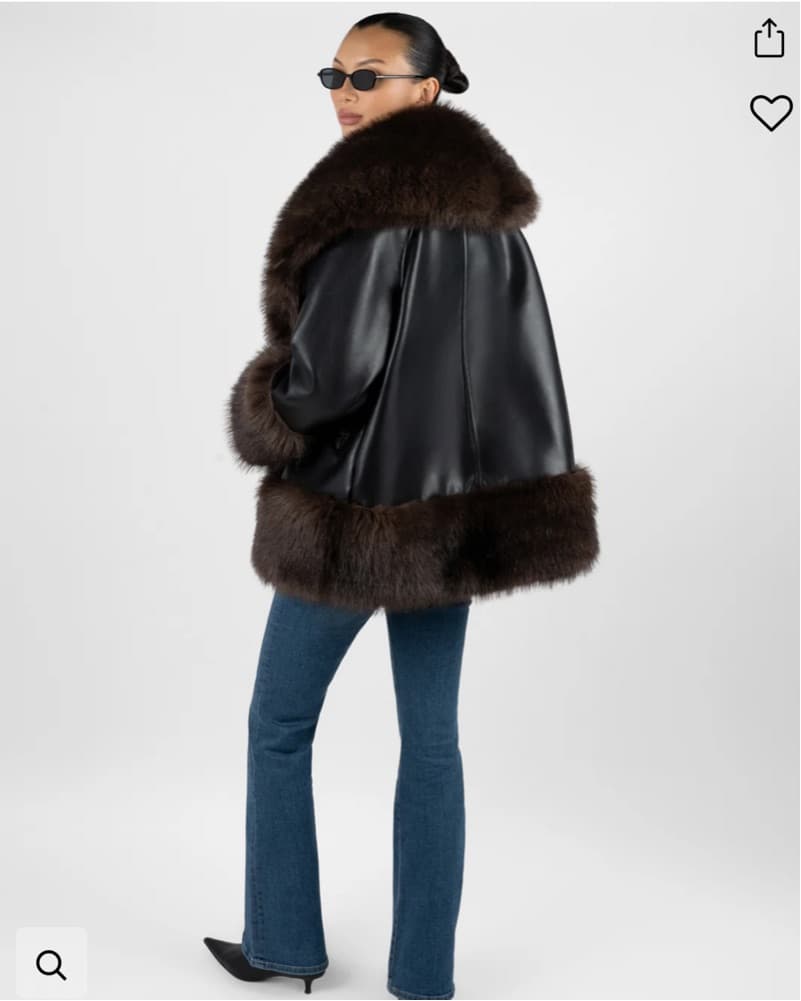Fur-Trimmed Leather Jacket - Image 5