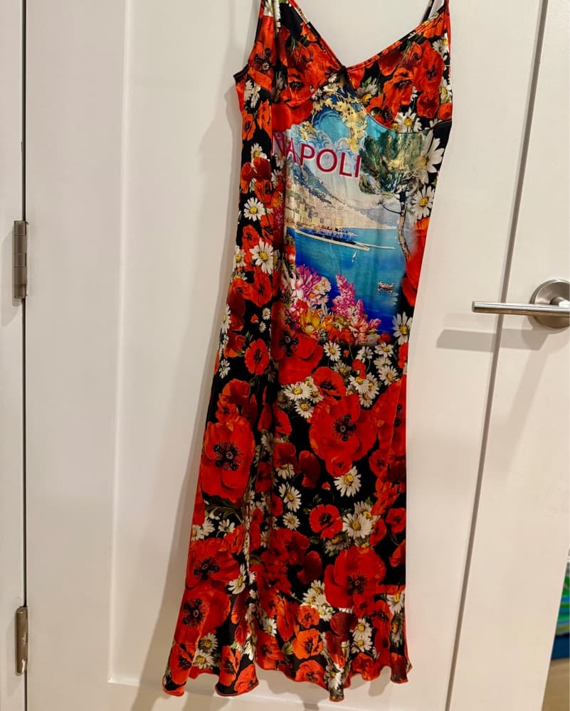 Stretch Satiny Napoli Midi Dress - XS - Image 1