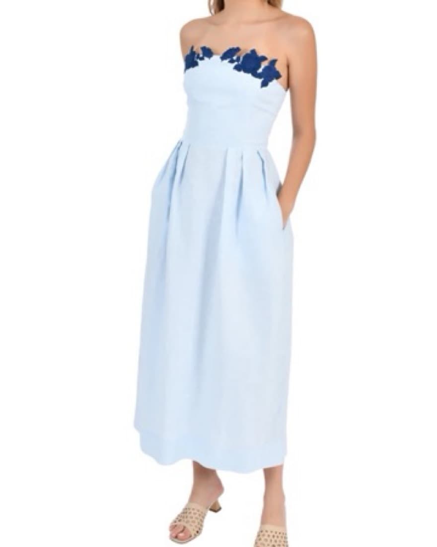 Famn Mon Lorr Embroidered Midi Dress  - Image 1