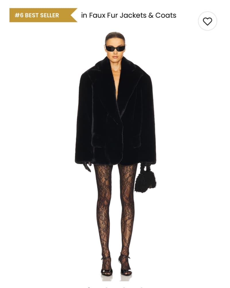 Helsa Faux Fur Coat - Image 1