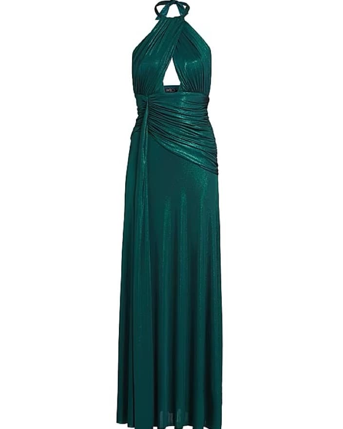 $795 PatBo Metallic Draped Dress - Image 4