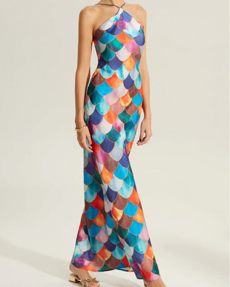 Rainbow Fish Maxi Dress - Image 1