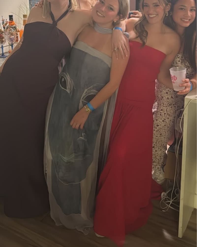 Zara Lilac Face Maxi Dress - Image 3