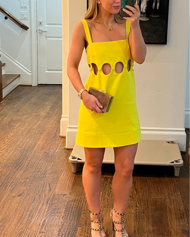 Alexis yellow mini dress - Image 2