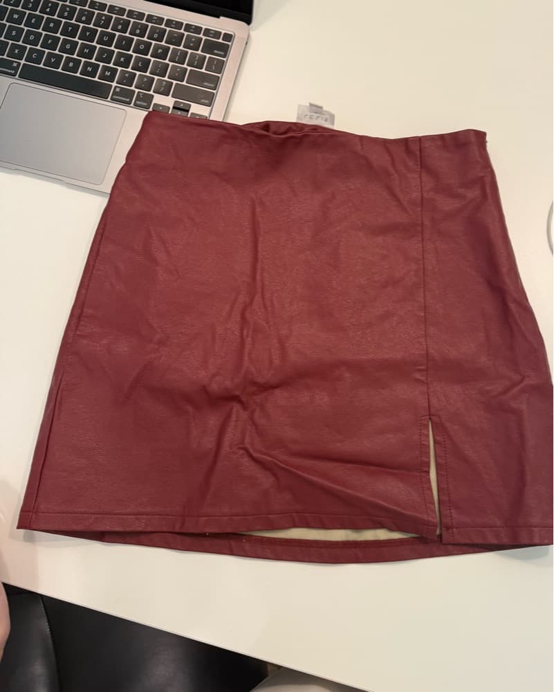 These Theee Boutique Faux Leather Skirt - Image 3