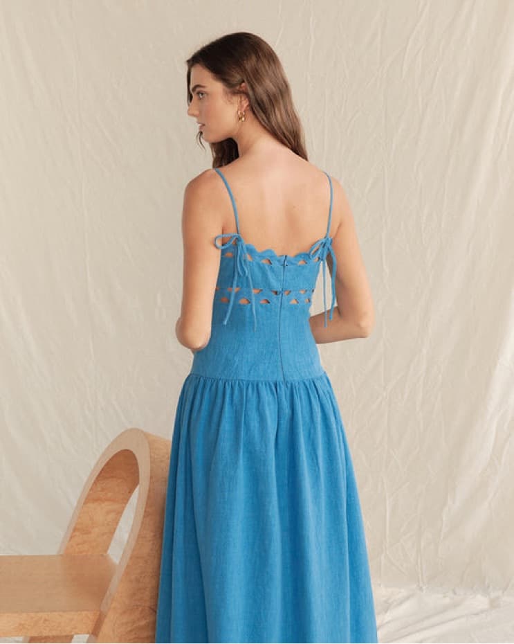 Saylor Florence Basque-Waist Dress - Image 3