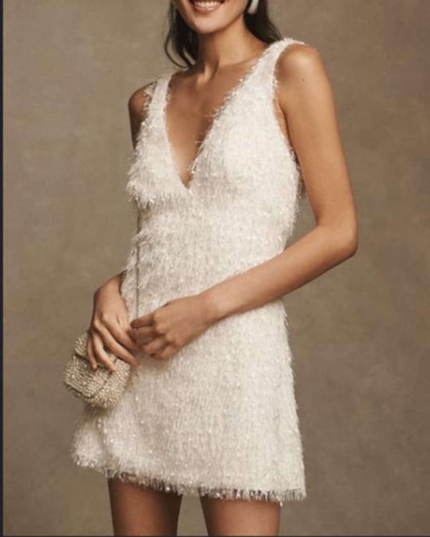 Tadashi Shoji Gia Shag Sleeveless V-Neck - Anthropologie - Image 1
