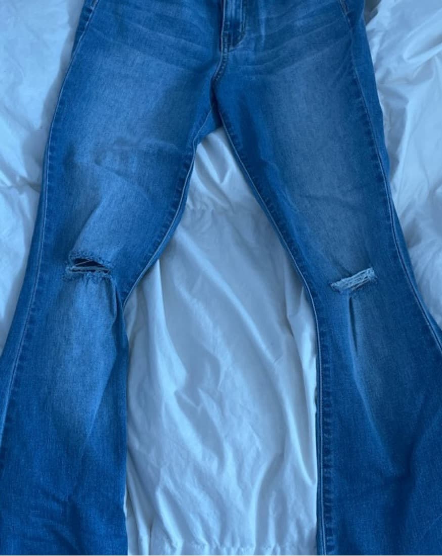 Ripped Flare Jeans - Image 2