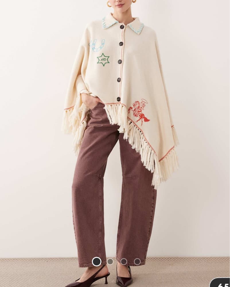 Never Fully Dressed Cowboy Tassel Poncho - Image 1