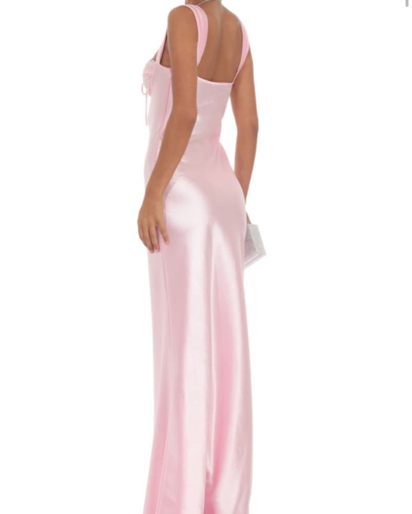 Elegant Satin Maxi Dress - Image 2