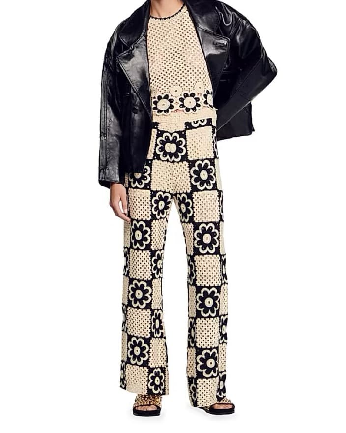 Sandro Crochet Floral Matching Set - Image 1