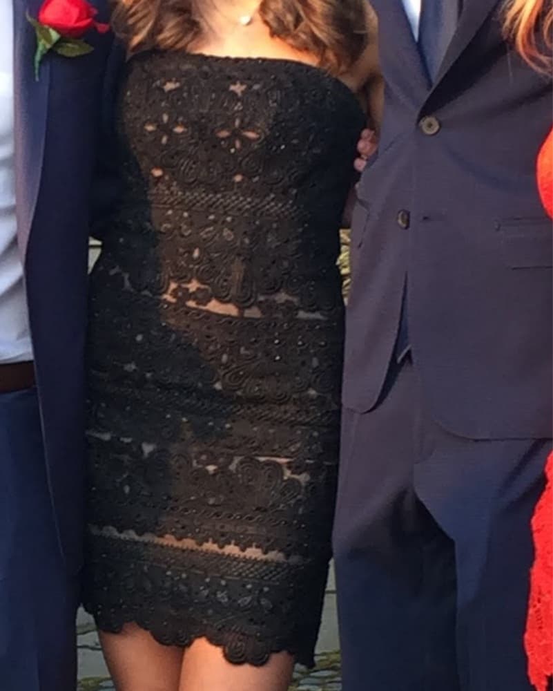 Elegant Black Lace Dress - Image 3