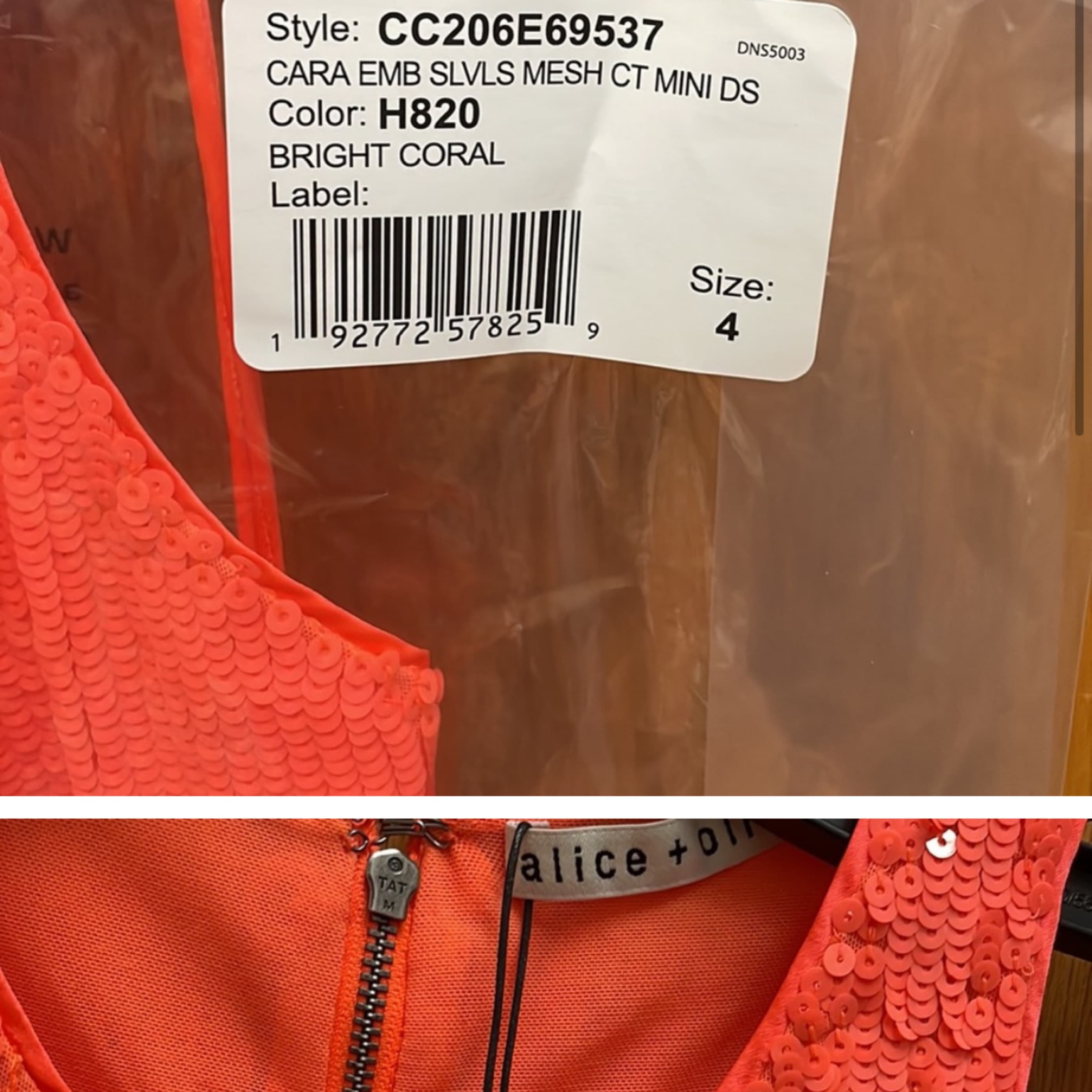 Alice + Olivia CARA SEQUIN MESH CUT OUT  - Image 2
